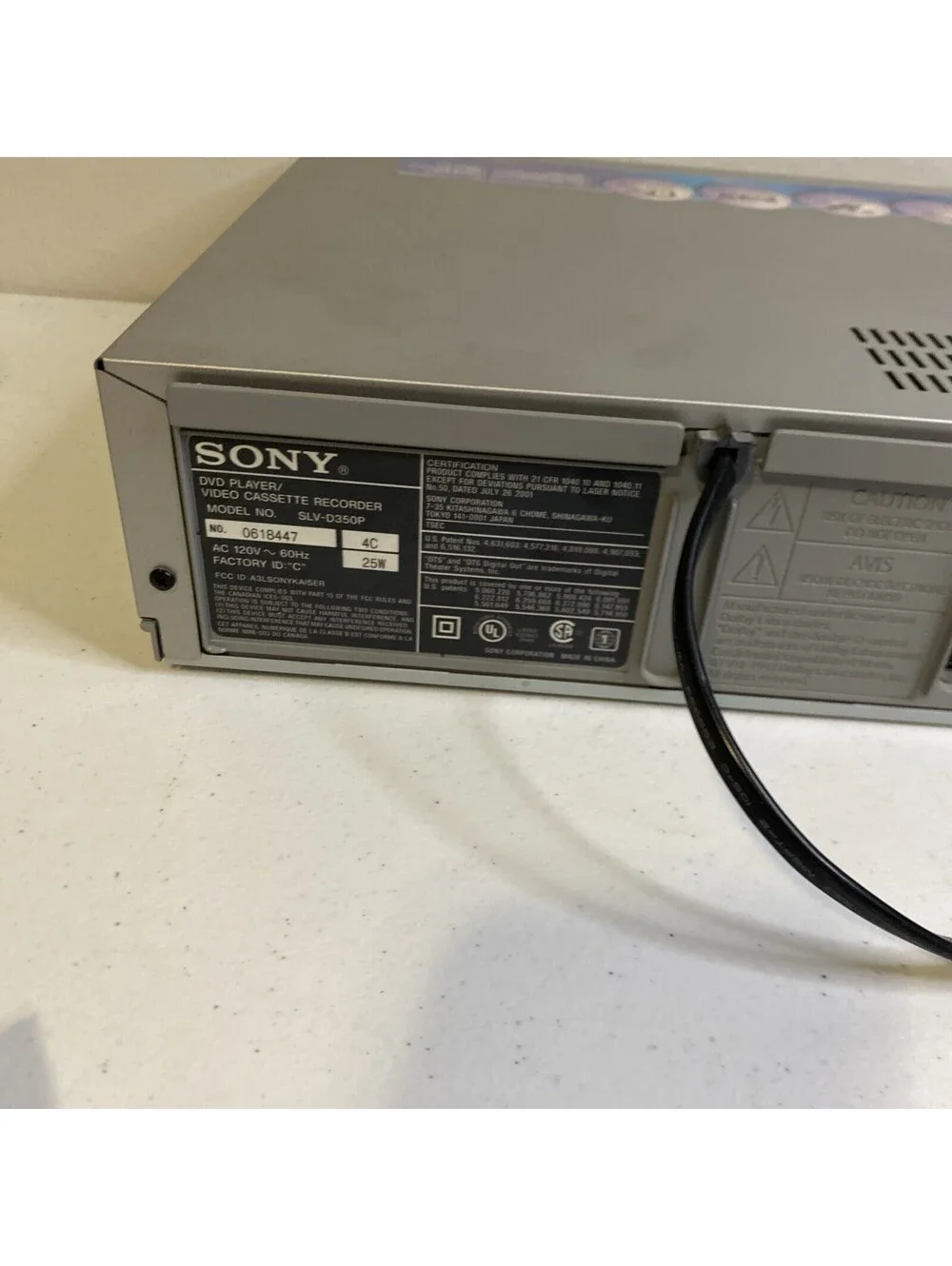 Sony SLV-D271P VCR DVD Combo VHS Player Recorder Not Working No Remote